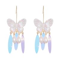 Nouvelle Mode Géométrique Feuille Acrylique Papillon Boucles D&#39;oreilles Goutte D&#39;eau Pour Les Femmes main image 4