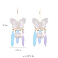Neue Mode Geometrische Acrylplatte Schmetterling Wassertropfen Perlenohrringe Für Frauen main image 3