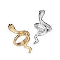 Hot Sale Alloy Smooth Snake Ring Wholesale main image 6