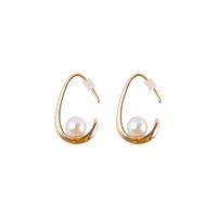 New Pearl Brass Metal Fashion Earrings For Women Hot-saling Wholesale main image 6