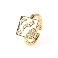 New Geometric Twist Open Ring Starry Index Finger Ring Wholesale sku image 1