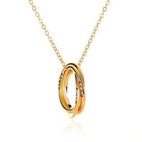 New Fashion Multi-layer Circle Girls Power Alloy Necklace Clavicle Chain sku image 1