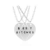 Hot-selling Fashion Best Friend Three Petal Stitching Girls Alloy Necklace sku image 2