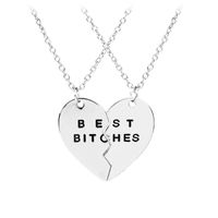 Hot-selling Fashion Best Friend Three Petal Stitching Girls Alloy Necklace sku image 4