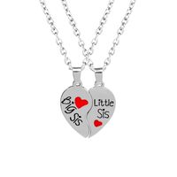Hot-selling Fashion Good Sisters English Letter Two Petal Love Stitching Necklace Wholesale sku image 1