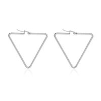 Simple Geometric Exaggerated Hollow Triangle Ear Buckle Earrings Wholesale sku image 1