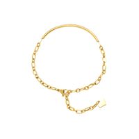 Niche New Fashion Simple Heart-shaped Titanium Steel Plated 18k Bracelet For Women sku image 3