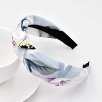 Retro Fabric Knotted Big Flower  Simple Flower Head Headband Wholesale sku image 2