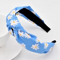 Kleines Gänseblümchen-haarband Korean Fashion Fabric Knotted Pressed Hair Flower Stirnband Großhandel sku image 4