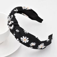 Kleines Gänseblümchen-haarband Korean Fashion Fabric Knotted Pressed Hair Flower Stirnband Großhandel sku image 5