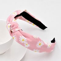 Kleines Gänseblümchen-haarband Korean Fashion Fabric Knotted Pressed Hair Flower Stirnband Großhandel sku image 6