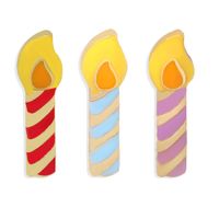 Halloween Christmas Birthday Gift Fun Cartoon Color Dripping Candle Earrings Wholesale sku image 1