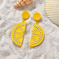 New Fashion  Handmade Beads Lemon Drop Earrings sku image 1