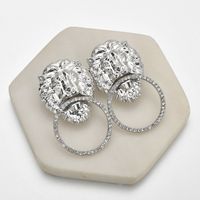 Boucles D&#39;oreilles De Personnalité De Style Rétro Géométrique Tête De Lion Exagérée Pour Femmes sku image 1