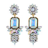 Fashion Metal Bright Gemstone Concise  Exaggerated  Earrings main image 3