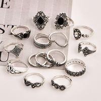 Bohemian Retro Anemone New Ring 15-piece Set Wholesale main image 4