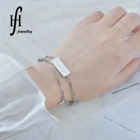 Korean Five-pointed Star Double-layer Tassel Chain Lucky Diamond Stainless Steel Bracelet main image 3