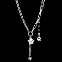 Vente Chaude Mode Smiley Visage Collier Étoile À Cinq Branches En Gros main image 2