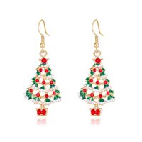 Christmas Series Fashion Alloy Dripping Christmas Tree Earrings Wholesale main image 2