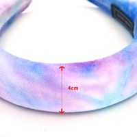 Fashion Golden Velvet Sponge Bottom Plate Magic Multicolor Tie-dye Craft Headband Wholesale main image 5