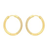 Hot Selling Personality Simple  Round Diamond Earrings Wholesale main image 3
