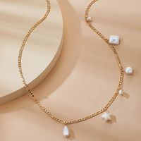 Hot Selling Fashion Pearl Necklace Personality Pony Diamond Cross Necklace main image 3
