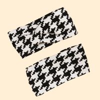 Korean Fashion Diamond Pattern Bowknot Knitted Casual New Hairband Wholesale main image 1