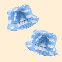 Hot Selling Blue Sky And White Clouds Fisherman Hat Casual Sunshade Hat main image 5
