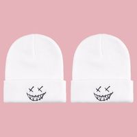 Hot Selling Smiley Face Knit Pure Color Cold Hat main image 1
