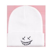 Hot Selling Smiley Face Knit Pure Color Cold Hat main image 6
