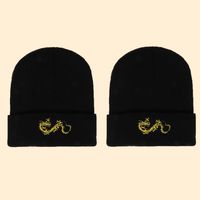 Hot Selling Fashion Dragon Embroidery Knitted Hat Factory Wholesale main image 1