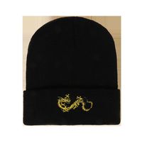 Hot Selling Fashion Dragon Embroidery Knitted Hat Factory Wholesale main image 6