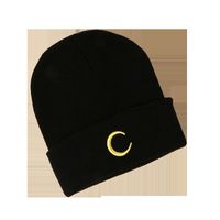 Hot Selling Three-dimensional Embroidered Moon Knitted Hat Wholesale main image 6