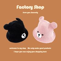 Hot Selling Cute Bear Warm Woolen Parent-child Hat main image 5