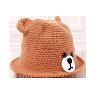 Hot Selling Cute Bear Warm Woolen Parent-child Hat main image 6