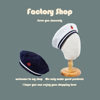 Hot Selling Fashion Embroidered Beret Navy Wild Sun Octagonal Hat Wholesale main image 2
