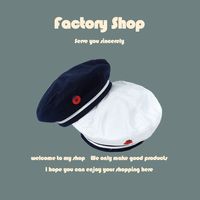 Hot Selling Fashion Embroidered Beret Navy Wild Sun Octagonal Hat Wholesale main image 4