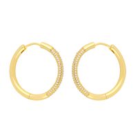 Hot Selling Personality Simple  Round Diamond Earrings Wholesale sku image 1