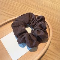 Retro Autumn And Winter Corduroy Hair Ring Fabric Simple Hair Scrunchies Wholesale sku image 3