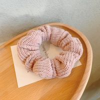 Korean  Knitted Fabric Pure Color New Elastic Hair Scrunchies  Wholesale sku image 4