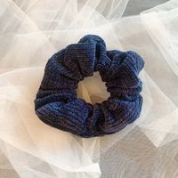 Korean  Knitted Fabric Pure Color New Elastic Hair Scrunchies  Wholesale sku image 1