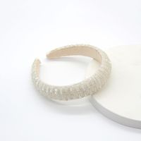 Korean Baroque Style Rhinestone Woven Pearl Crystal Headband Wholesale sku image 1