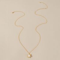 Hot Selling Fashion Pearl Necklace Personality Pony Diamond Cross Necklace sku image 3