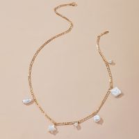 Hot Selling Fashion Pearl Necklace Personality Pony Diamond Cross Necklace sku image 5