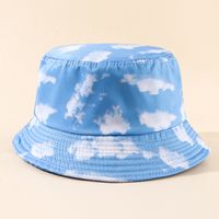 Hot Selling Blue Sky And White Clouds Fisherman Hat Casual Sunshade Hat sku image 1