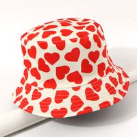 Hot Selling Fashion Love Double-sided Fisherman Hat Shade Sunscreen Hat Wholesale sku image 2