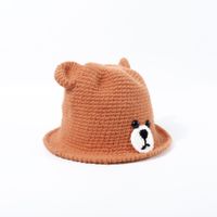 Hot Selling Cute Bear Warm Woolen Parent-child Hat sku image 1