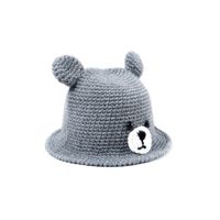 Hot Selling Cute Bear Warm Woolen Parent-child Hat sku image 2