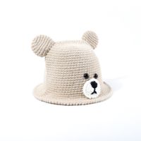 Hot Selling Cute Bear Warm Woolen Parent-child Hat sku image 4