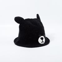 Hot Selling Cute Bear Warm Woolen Parent-child Hat sku image 7